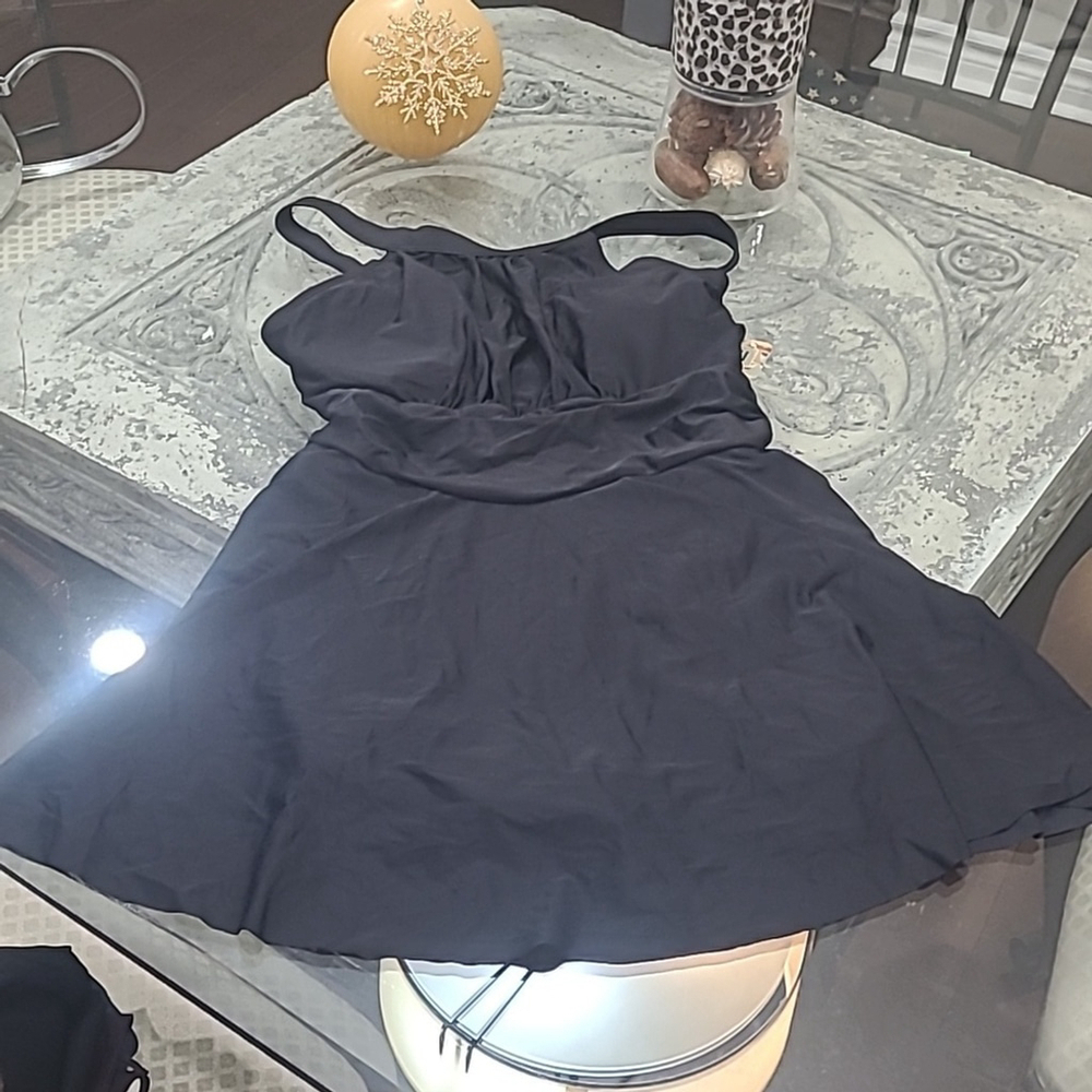 SHEKINI WOMEN'S ONE PIECE BLACK SWIMDRESS MEDIUM SIZE NEW - Picture 2 of 10
